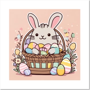 Cute easter Bunny Posters and Art